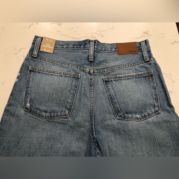 NWT Madewell The Dadjean Denim Jeans Bleached Edition size 27 - Picture 13 of 16